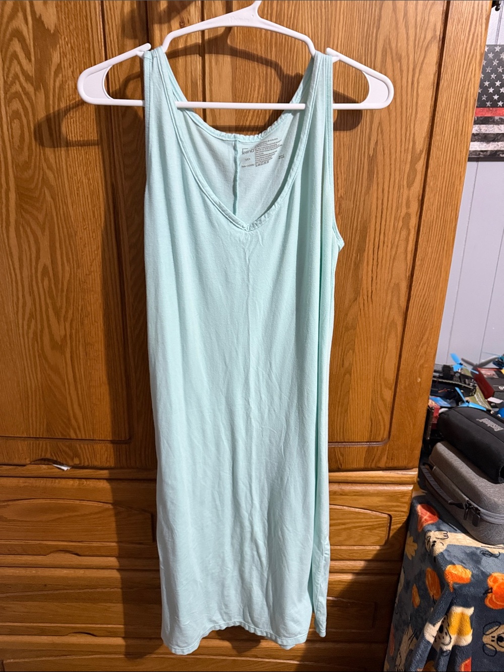 Felina Mint Green Sleeveless V-Neck Maxi Dress